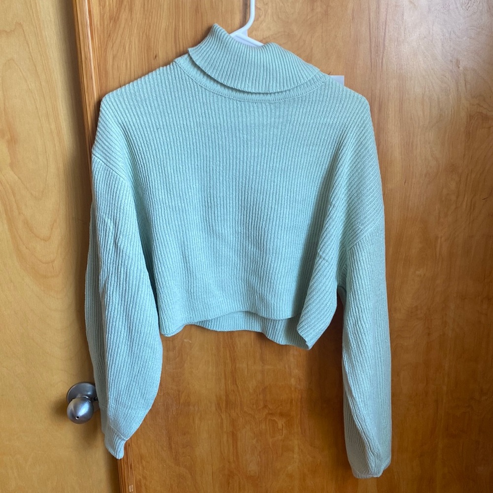 Cropped cute turtleneck sweater NWT